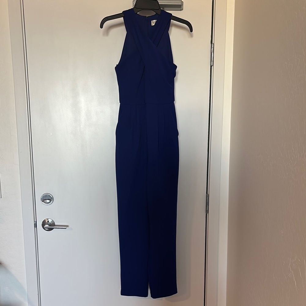 Eliza J Elegant Navy Jumpsuit